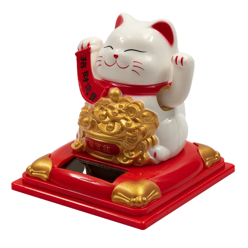 Lucky Cat Mascot Statue Cute Waving Beckoning Cat For House Car Bonsai  Front Desk Decoration Crafts Feng Shui Ornament Figurines - AliExpress