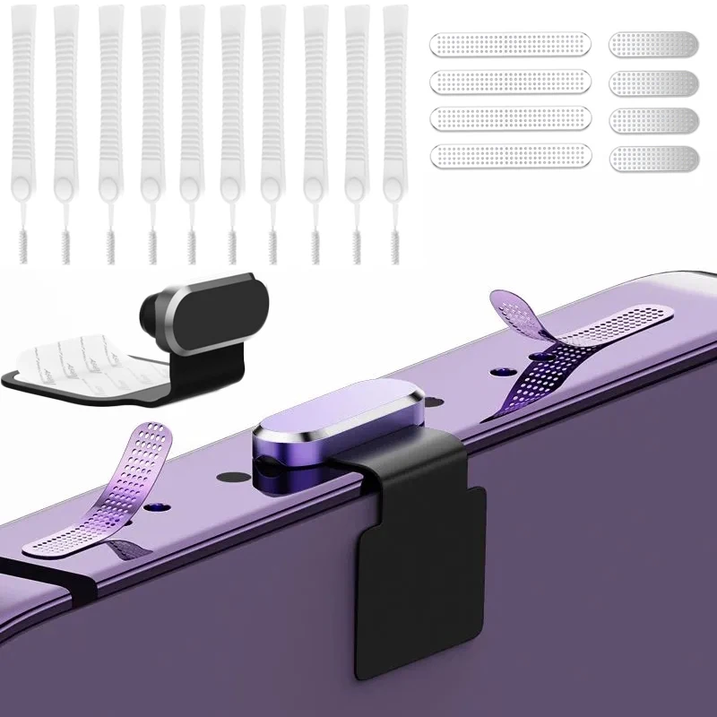 Metel Antilost Dust Plug Mobile Phone Charging Port Cleaner Speaker