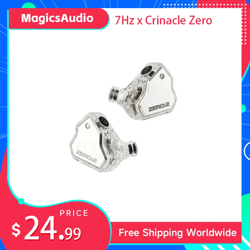 

Проводные наушники-вкладыши с динамическим драйвером, 7 Гц, x Crinacle Zero :2