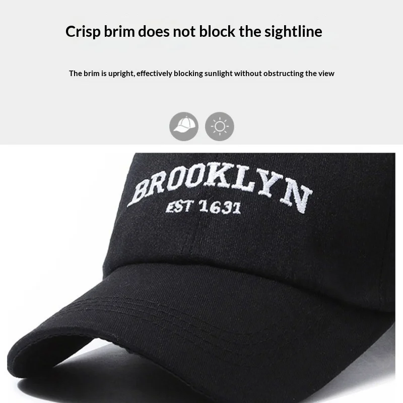 1 Stück Weiche Retro-Buchstaben Baseballkappen für Frauen, Einfarbige Bestickte Sonnenmütze Verstellbare Herren Sport-Schirmmütze Trucker Dad Hats – Detail 9