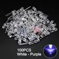 100pcs White-Purple