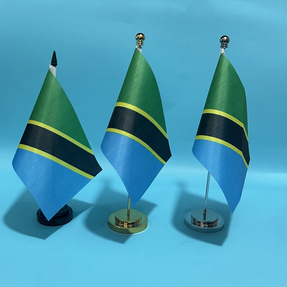 Aliexpress Flags SKY FLAG Office Desk Flag Of Tanzania flag 14x21cm polyester Tanzania ...