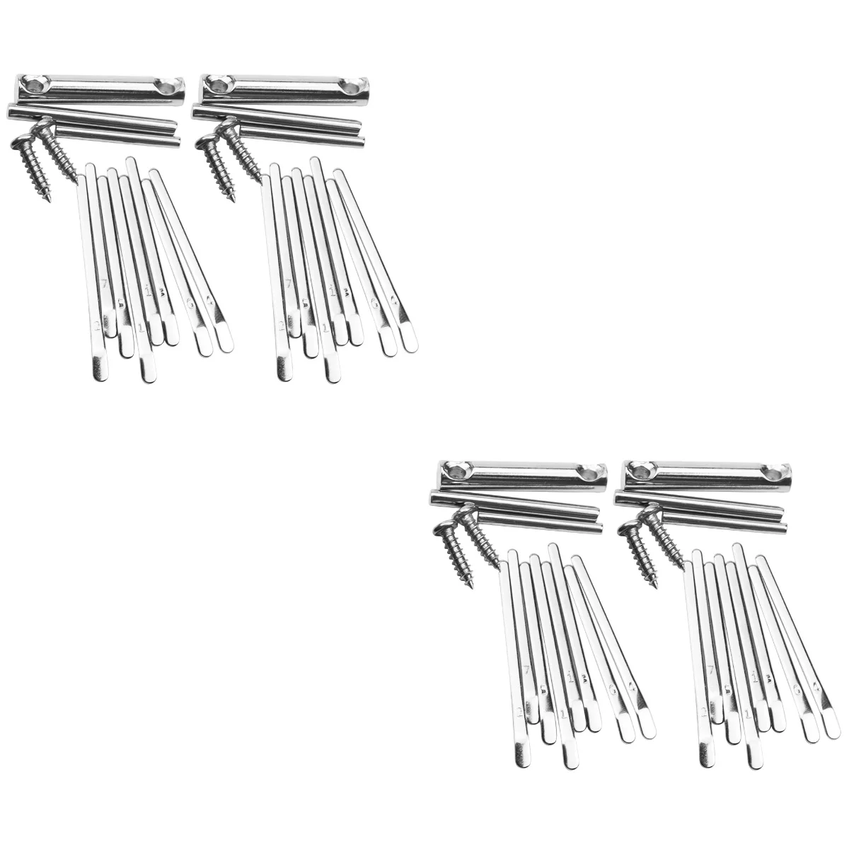 

2 PCS Aldult Miniature Thumb Piano Shrapnel Child Kalimba 8 Keys Metal Decor for Kids