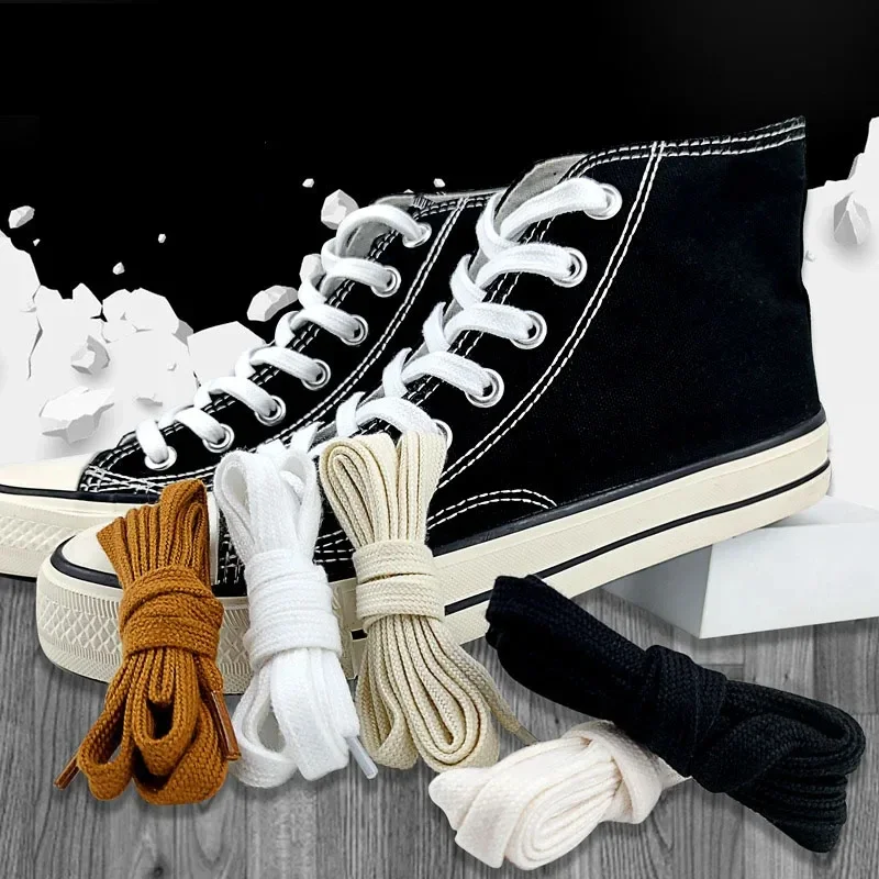Cotton Shoelaces Tennis Sneakers Shoe laces Canvas Casual Flat Shoelace 80/100/120/140/160CM Laces for Shoes Accesories 1Pair