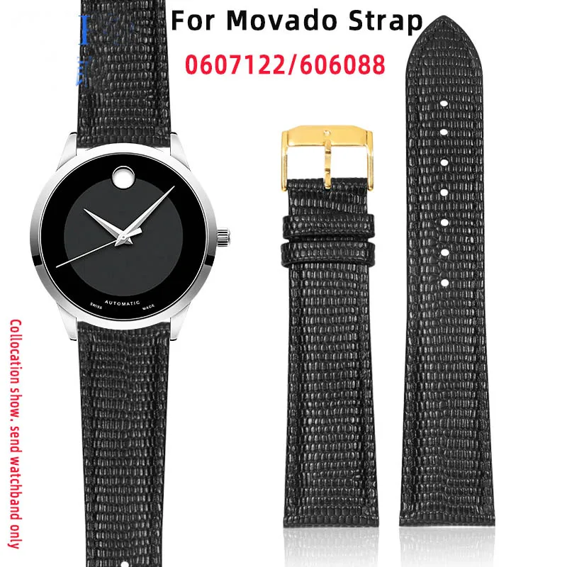 Cinturino In Vera Pelle Modello Lucertola 15Mm 21Mm Per Cinturino Orologio Movado 0607122/606088 Cinturino Semplice Ed Elegante Per Orologi Da Polso