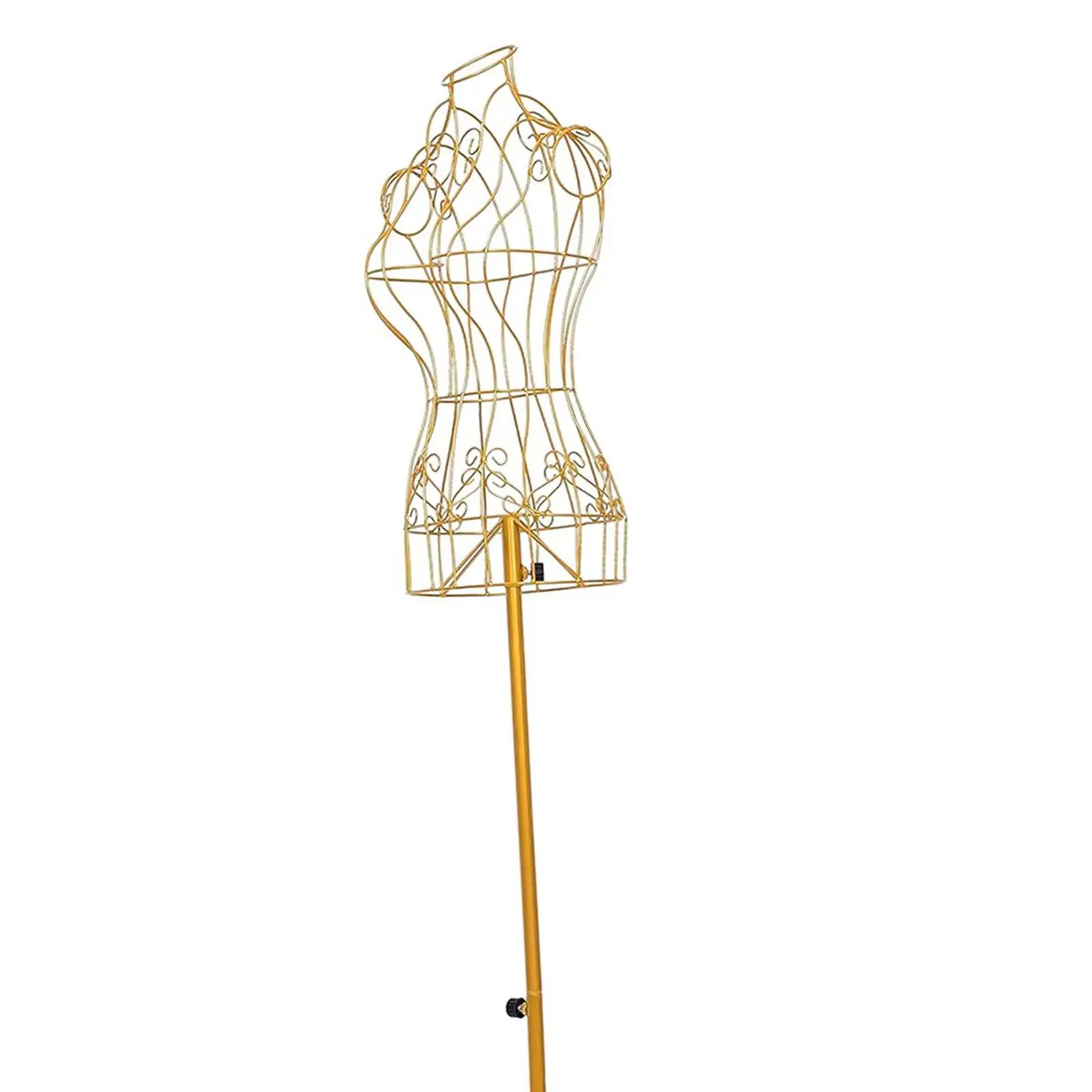 Female Mannequin Iron with Stable Base Adjustable Height Torso Body Dress Form for Tailor Dressmakers Shop Seamstress Display