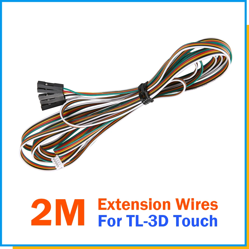 NEW 3D Printer 3D TOUCH 2Meter Extension wires TL-touch auto bed leveling sensor Extension wires for ender3 CR10 r trianglelab m8 inductive proximity sensor dc5v 3 wire 2mm for 3d printer z probe auto bed leveling cr10 ender3