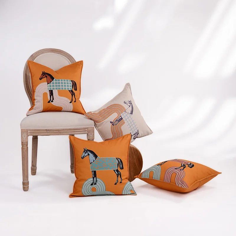 

Square Throw Pillowcase for Living Room, Sofa Decoration, Cushion Cover, Luxury Fashion, Home Decor, 45x45