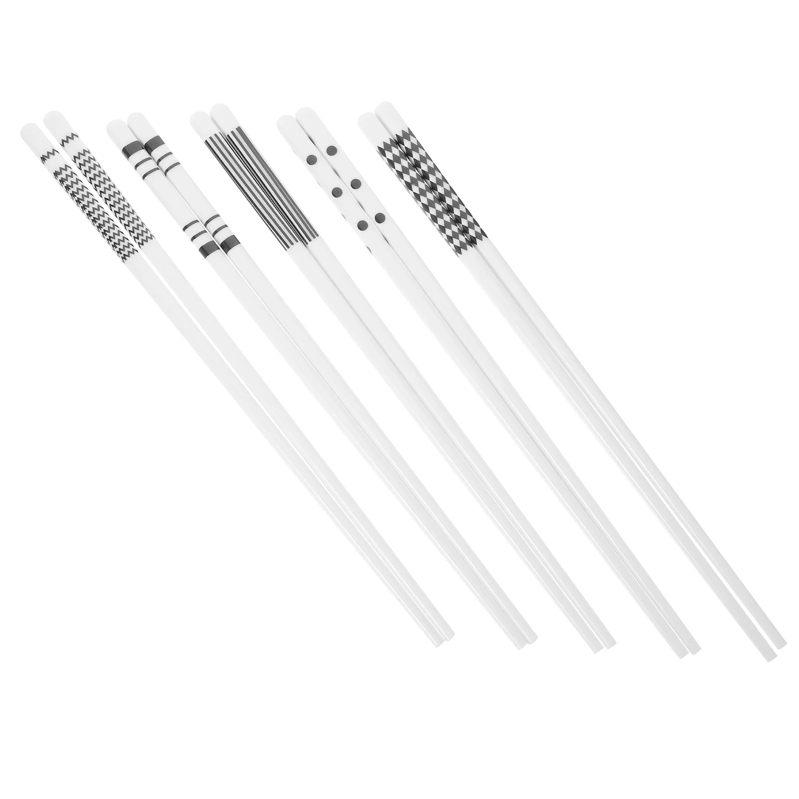 

5 Pairs Ceramic Chopsticks Set Delicate Food Ramen Dishwasher Safe Gift Reusable