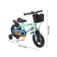 Vélo pour enfants de 12 pouces avec roues d'apprentissage pour les enfants de 2 à 6 ans, cadre en acier à haute teneur en carbone, siège et guidon réglables 6