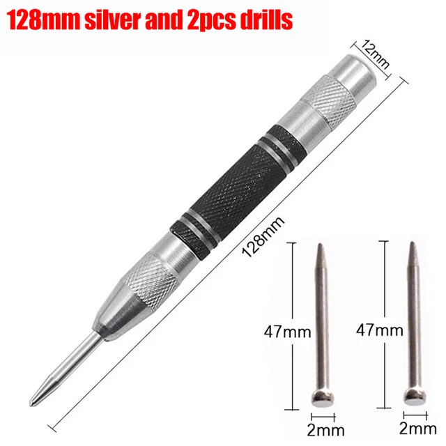 Automatic Center Punch Super Strong Centre Punch General Automatic Center Punch Adjustable Spring Loaded Metal Drill Tools 128MM Set