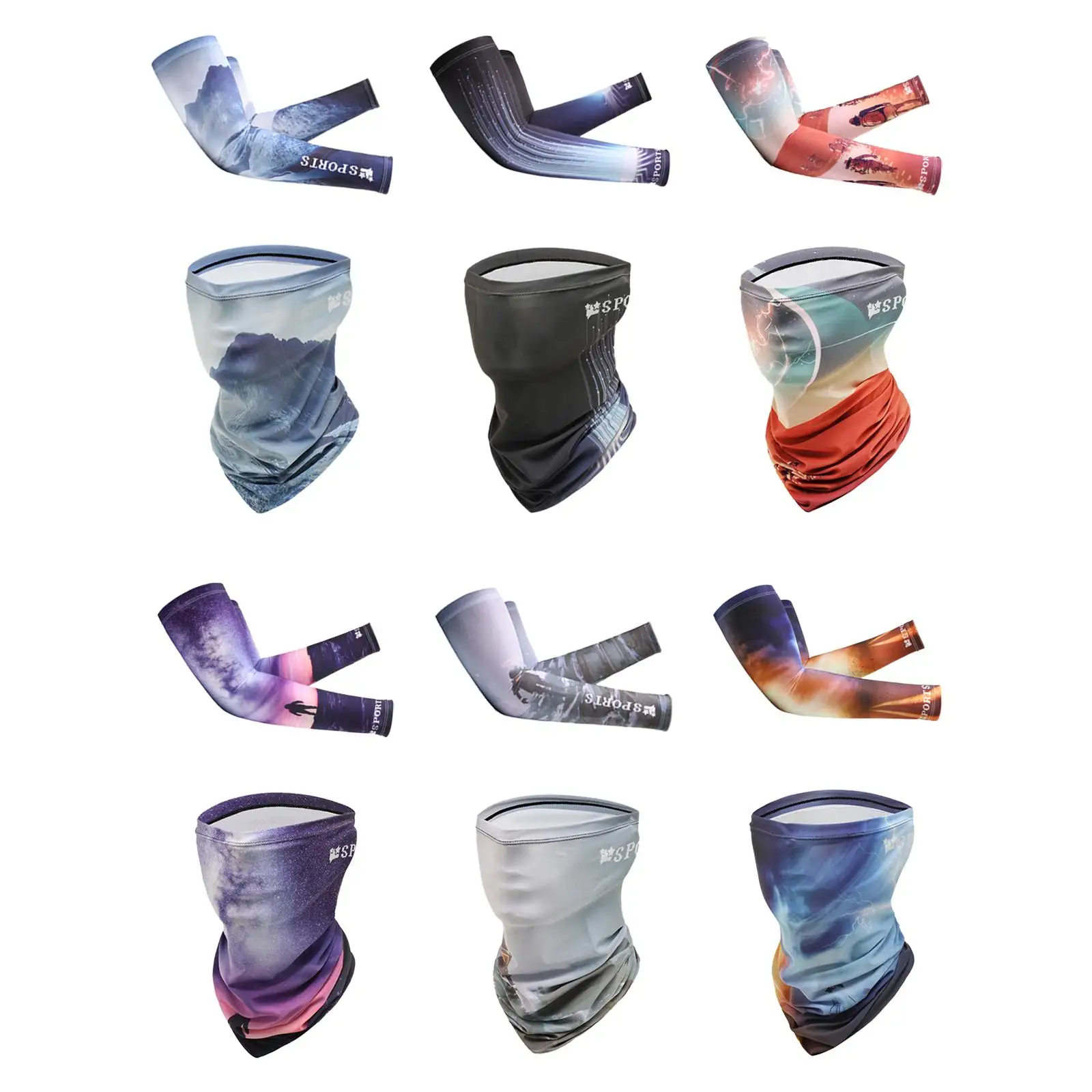 ArmSleevesNeckGaiterSunProtectionScarfIceSilkCoolingArm