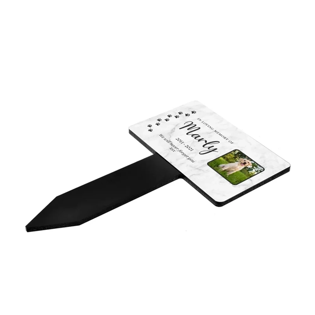 Pet Memorial Wooden Stake Grave Marker Pet Gravestones Cat Dog Souvenirs Loss Add Photo And Text Memorial Gifts