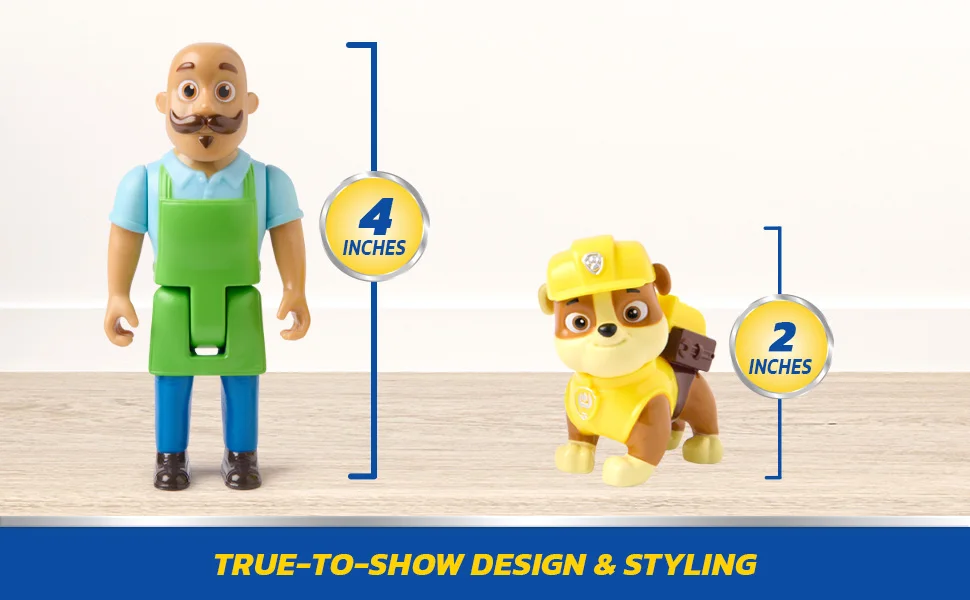 100% genuino Paw Patrol capitán turbo Mayor Goodway Chickaletta Humdinger Danny Yumi conjunto de figuras de acción niños