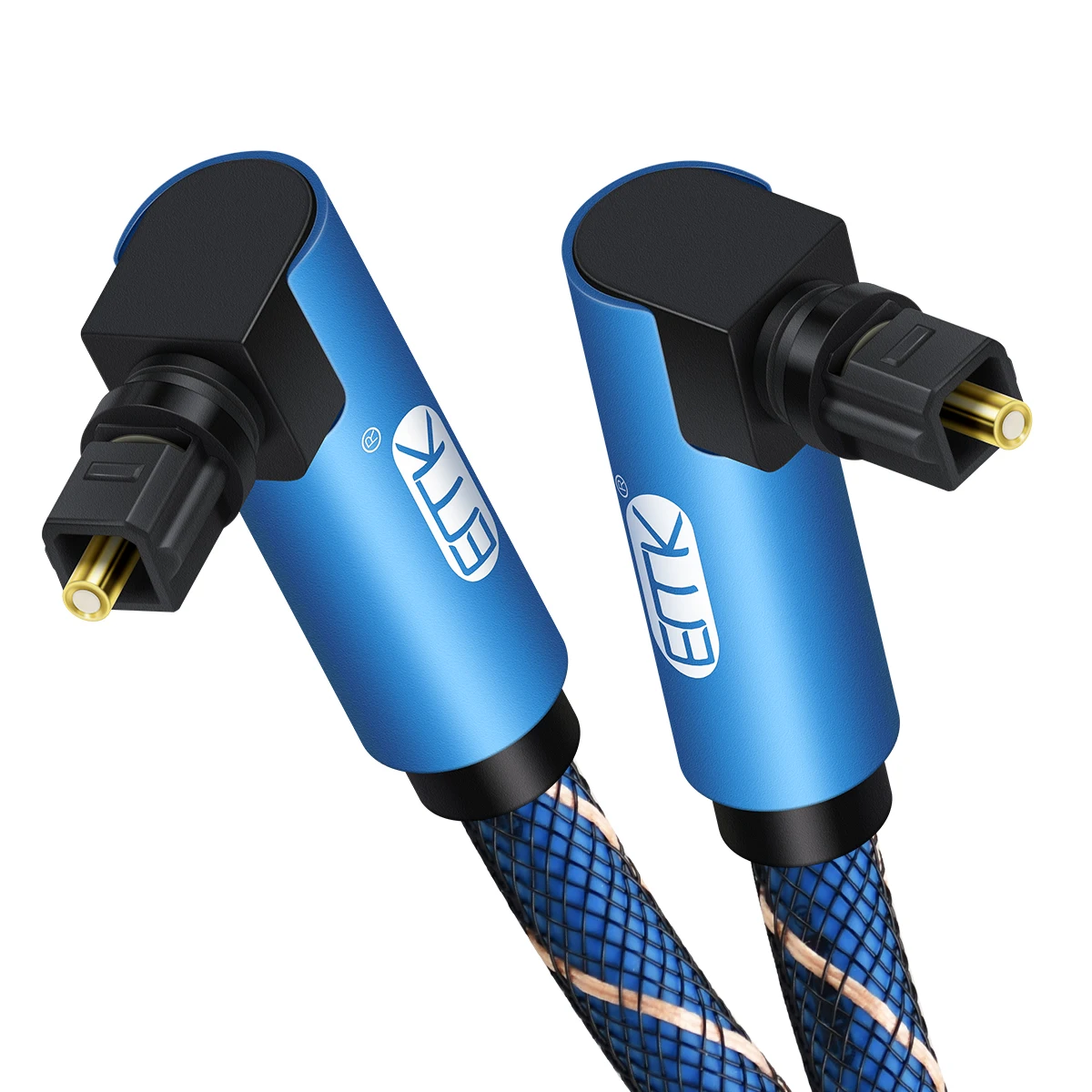 Cavo Ottico Audio Digitale 2 Metri - Toslink Placcato Oro, Intrecciato In Nylon, Per Soundbar, TV E Home Theater