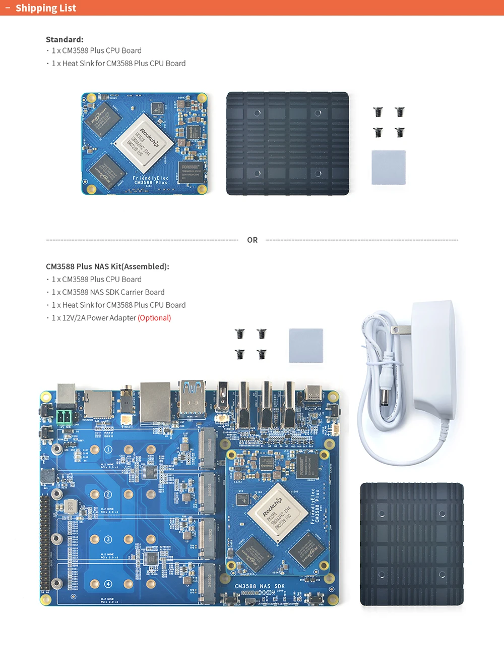 CM3588 Plus 32GB LPDDR5 NAS Kit Rockchip RK3588 Router Board with PCIe 2.5G Ethe