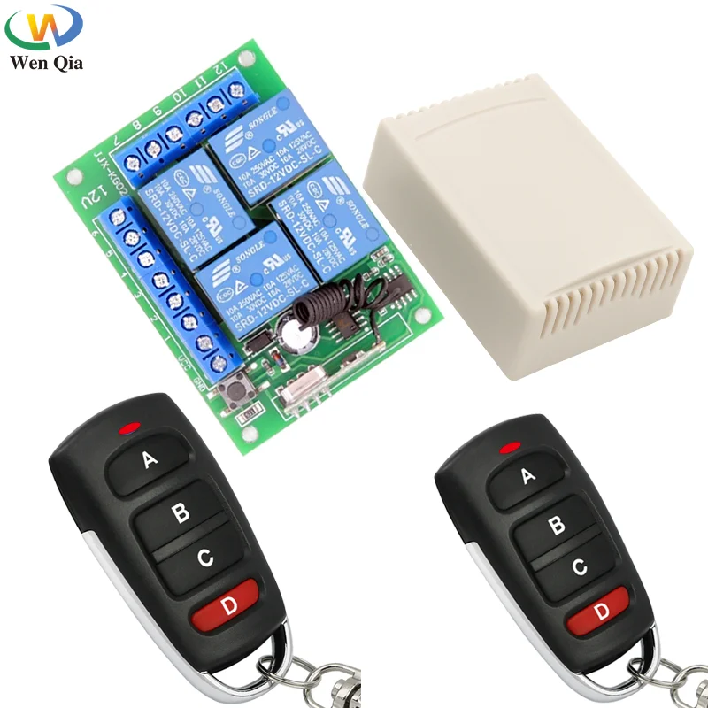 Wireless Remote with 4 Receiver Set Wireless light Switches  Remote Control LED