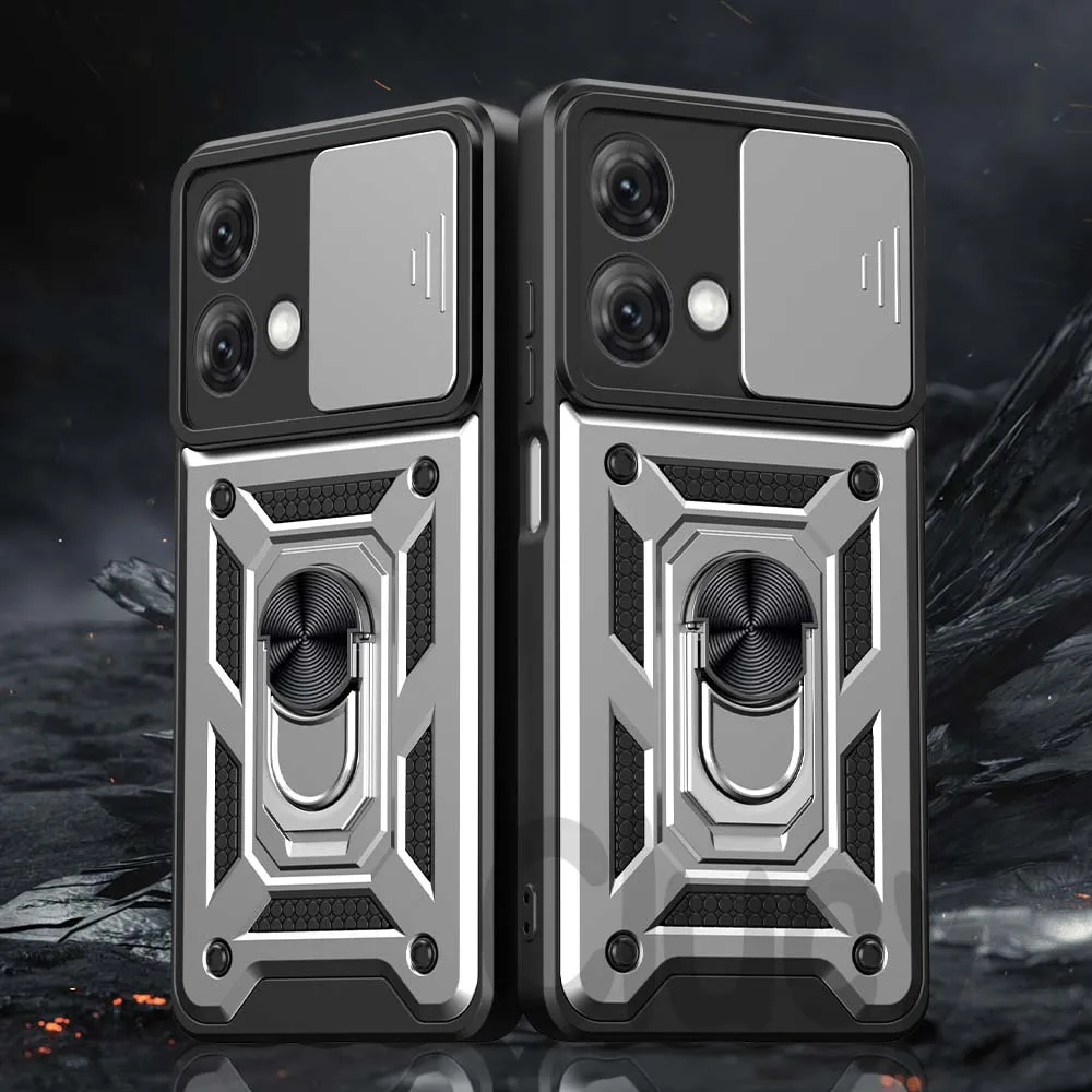 Shockproof Armor Protective Phone Case with Slide Camera Cover