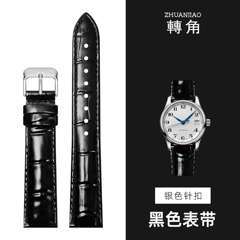 Luxurious Glossy Genuine Leather Watchband – Premium Top Layer Cowhide Strap