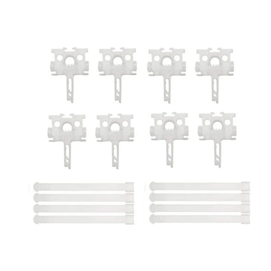 8 pces branco suporte de reparo do obturador vertical para acessórios de substituição da cortina da janela do obturador das peças do obturador