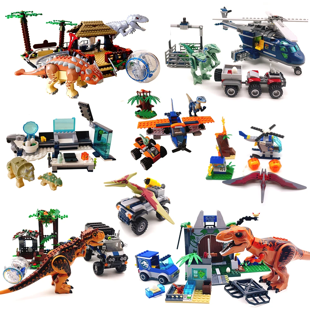 2022 Jurassic Dinosaur Gyrosaurus Ankylosaurus Toothless Pterosaur Escape Animal Park Bricks Toys For Children Christmas Gift |