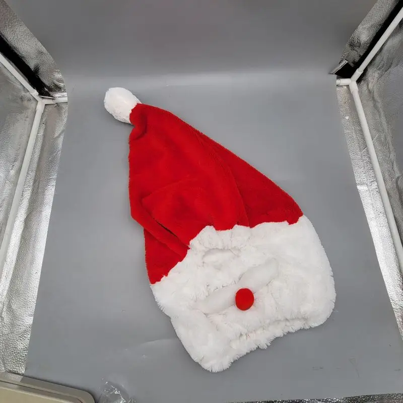 Christmas Hat Motorcycle Helmet Cover Plush Soft Funny Headgear Festive Atmosphere Santa Claus Costume Christmas Gift