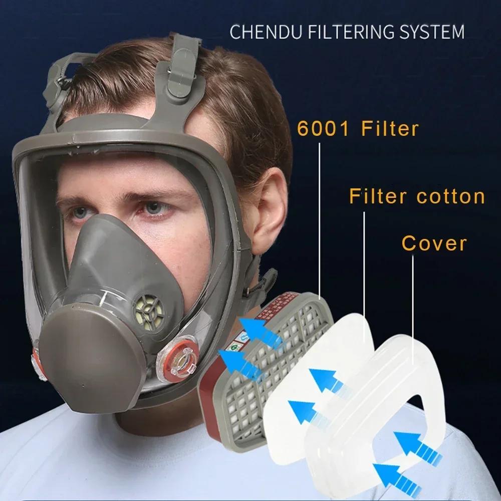 Gas Mask Anti-Fog Full Face Industrial Dust Painting Respirator 6800 Safety Work Filter Formaldehyde silicone mask(2) dust mask,gas mask,dustproof respirator,face respirator,gas respirator,half face respirator mask
