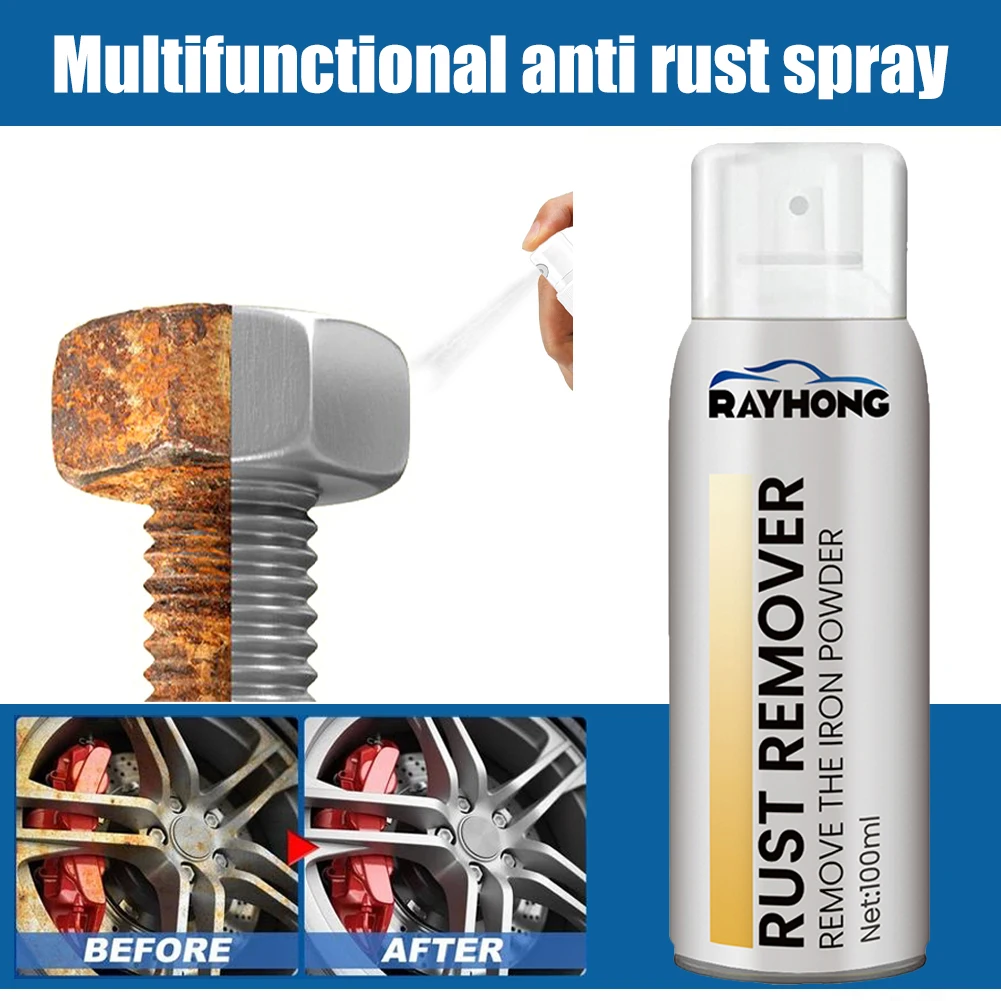 

Multifunctional 100/200ml Rust Cleaner Spray Derusting Spray Car Maintenance Household Cleaning Accessories Anti-rust Lubricant