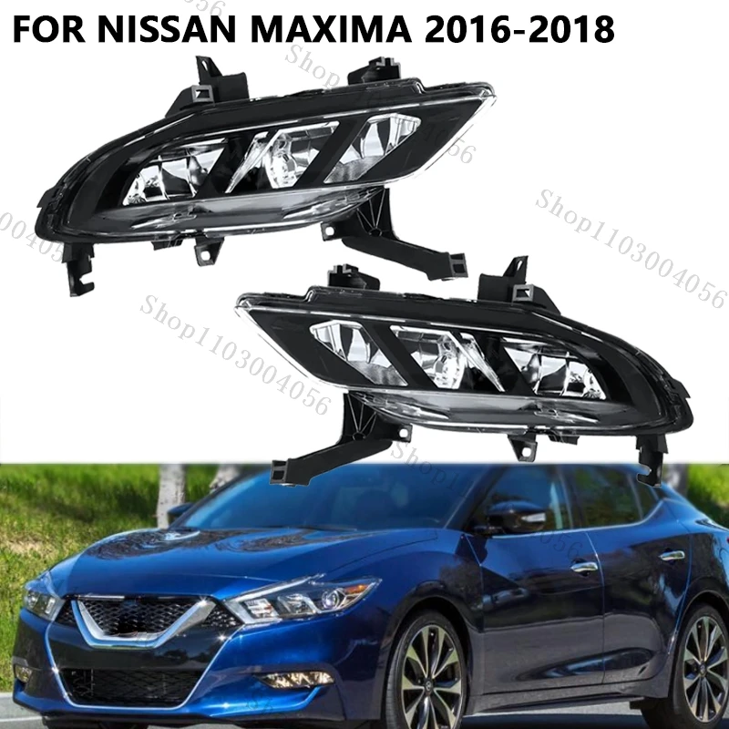 Фото Противотуманная фара в сборе для Nissan Maxima 2016 2017 2018, автомобильные аксессуары, дневные ходовые огни, противотуманные фары NI2592134C NI2593134C №1