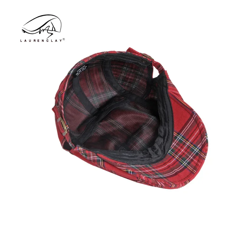 Men Women Beret Adjustable Colorful Striped Plaid Ivy Newsboy Cabbie Gatsby Golf Cap Flat Cotton Hat Vintage Kpop
