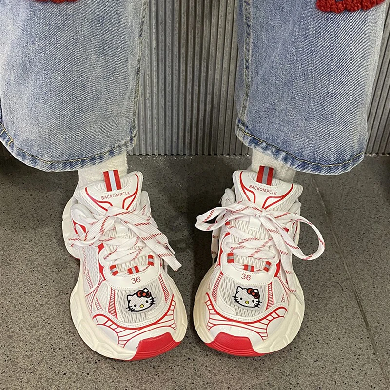 

Hellokitty Kawaii Anime Sanrio Casual Shoes Female 2023 cute New Spring Autumn Sports Casual Sneakers Fashion Toys for Girls