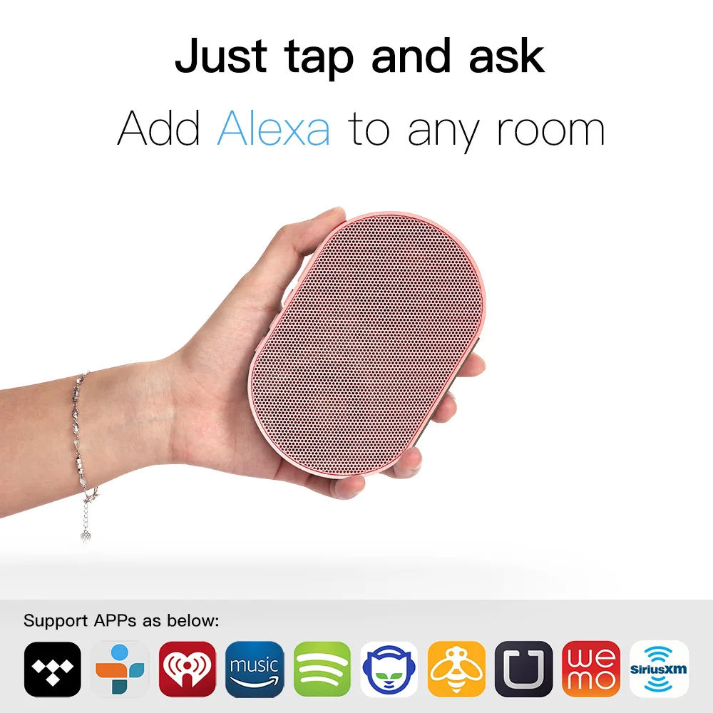GGMM E2 Bluetooth Wifi Alexa Smart Speaker Alice Wireless Portable Powerful 10W Voice Assitance Support Eudurable 15Hrs Playtime 2