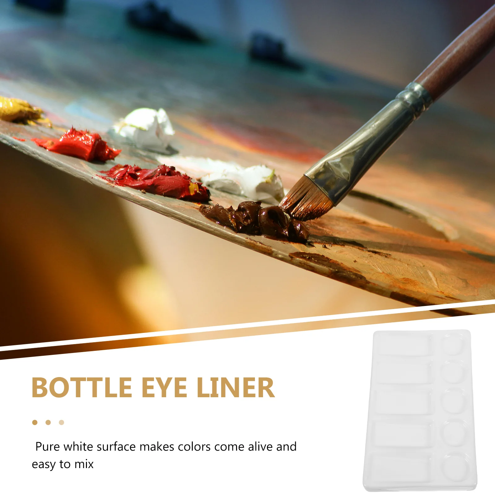 White Paint Ceramic Paint Palette 10 Watercolors Mixing Palette Tray Painting Color Pallet Pigment Mixing Plates Artist Painters paint tray color palette watercolor palette