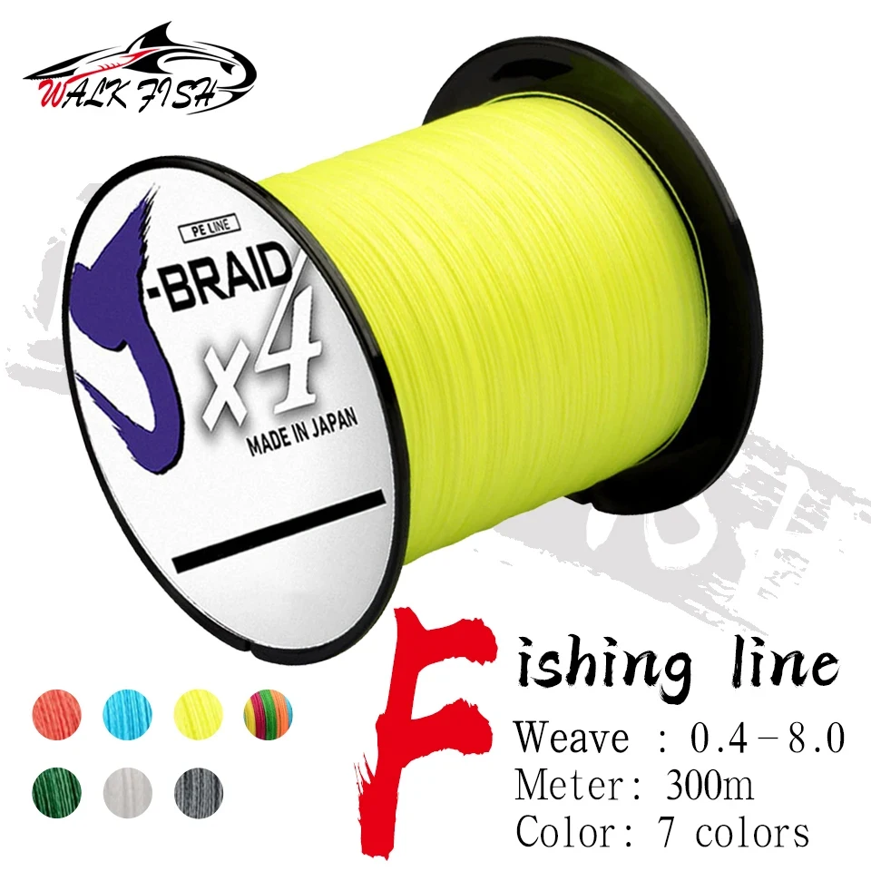 WALK FISH 4 Strand 300m Japan PE Braided Super Strong Fishing Line Japan PE  Braided line Floating Line Fishing Line - AliExpress