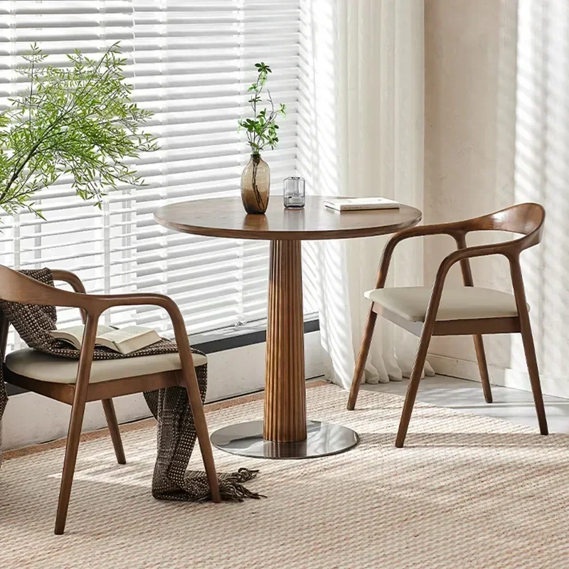 Round Dining Coffee Table Sets Wooden Chair Minimalist Living RoomDesigner Table Console Huismeubilair Modern Furniture
