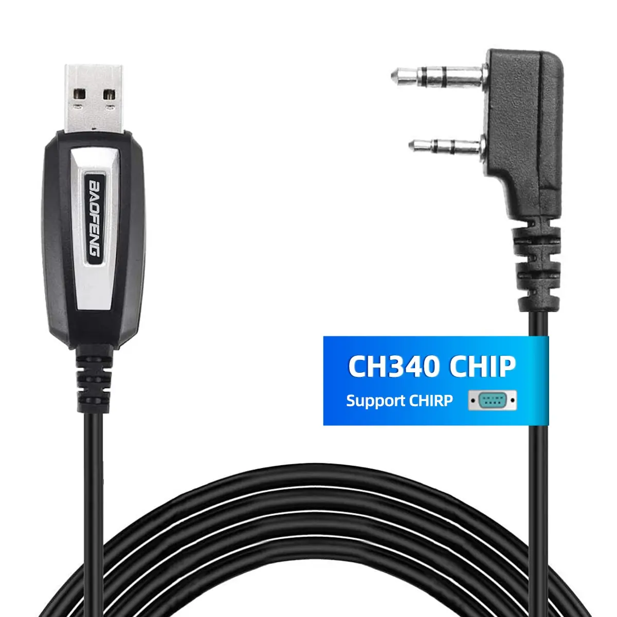 USB-Programmierkabel CH340-Chip kompatibel mit Treiber-CD für BaoFeng UV-5R BF-F8HP 5RM UV-21R GMRS UV-5G Plus GM-15PRO GM-5RH – Detail 2