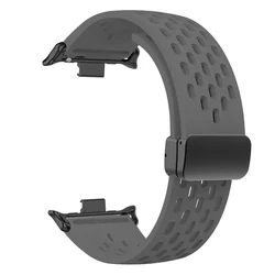 Breathable Silicone Sports Strap with Magnetic Buckle for Xiaomi 8 9 Pro (Dark Grey)