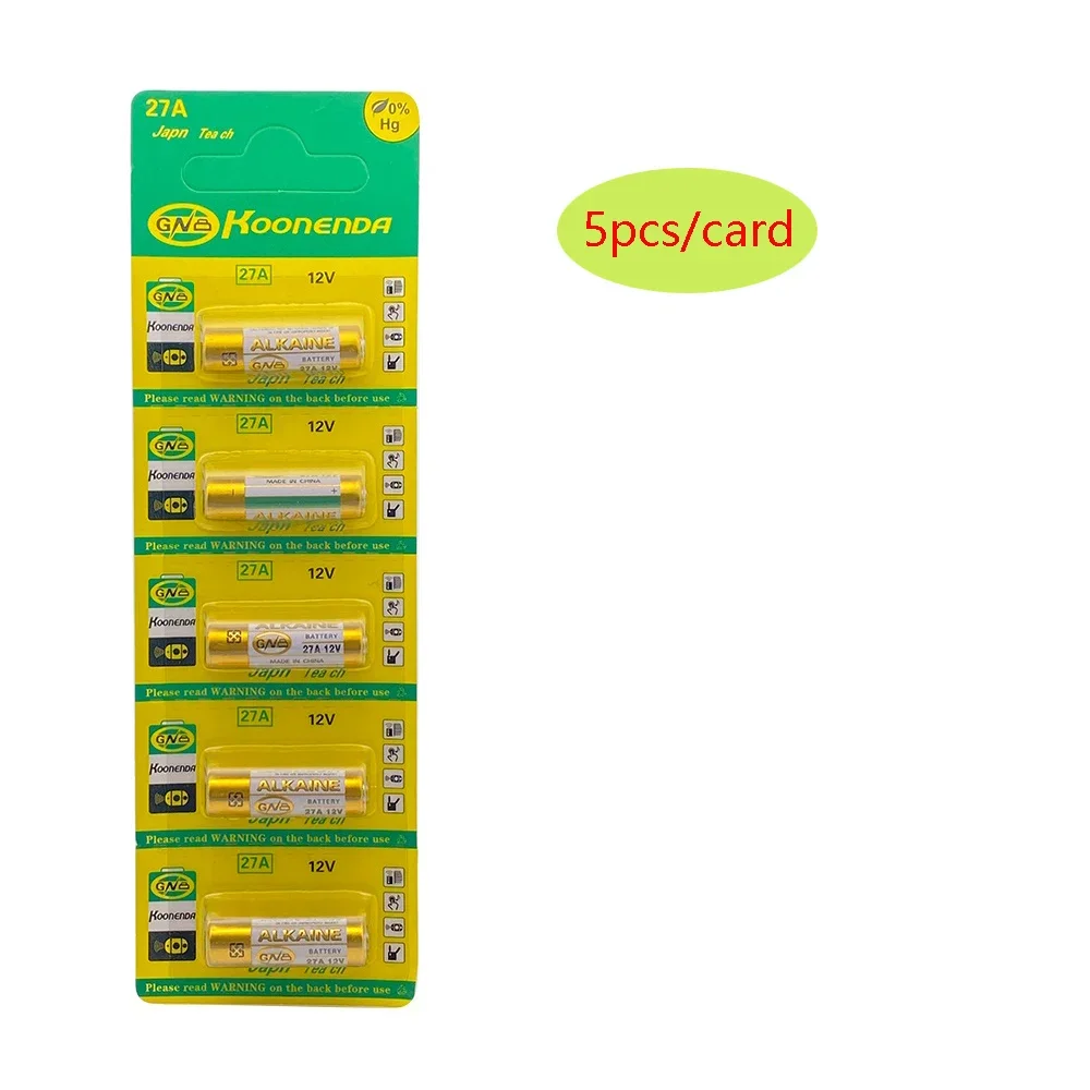 10PCS 27A12V Alkaline Battery for Doorbell walkman Car Alarm Remote Control A27 27A G27A MN27 MS27 GP27 V27GA ALK27A dry battery