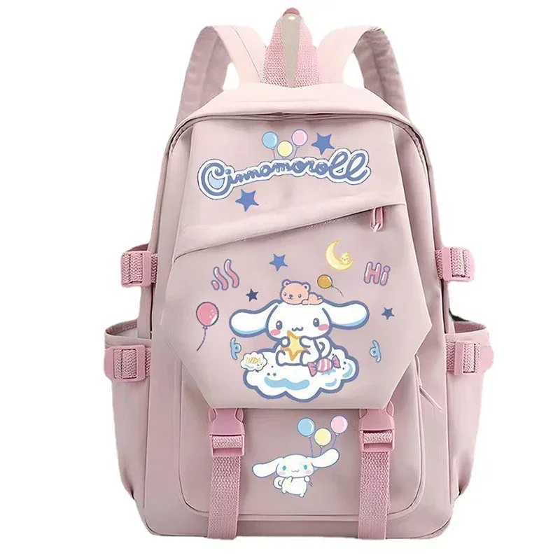 

2024 Sanrio Cinnamo Cinnamoroll Baby Spine Protection Schoolbag Kawaii Cartoon Anime School Girls Large Backpack Waterproof Gift