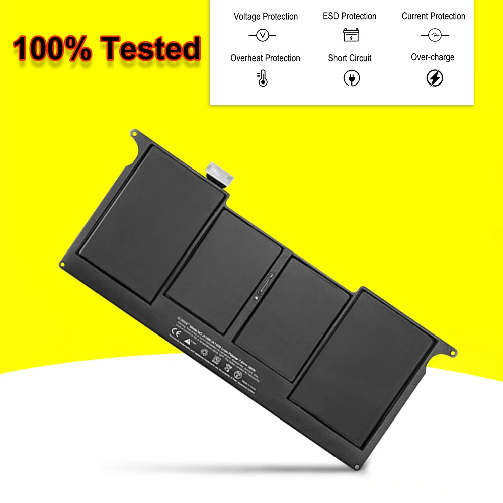 Bateria para Macbook Air 11 Polegada A1465 2011a1465 Meados de 2012 2013 Início de 2014 2023 Versão 7.3v 35wh Entrega Rápida em Estoque - Imagem 2