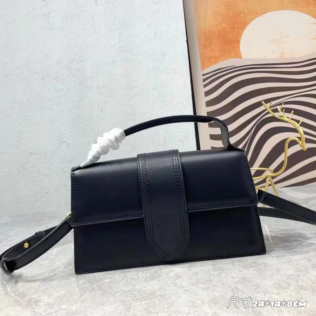 

High Quality 2024 New Designer Fashion Genuine Leather Flip With Texture Handheld One Shoulder Crossbody Small Square Bag