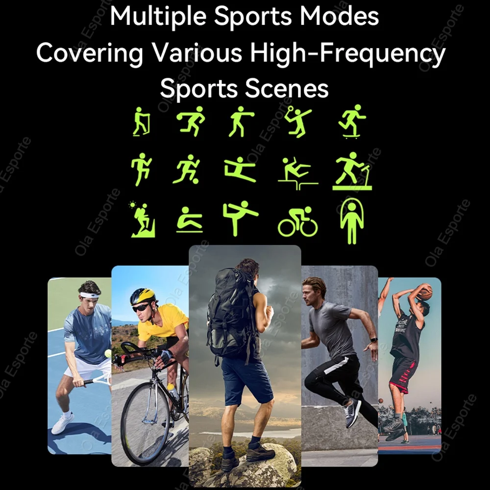 2026 New Men's Smart Watch LED Flashlight IP67 Outdoor Sports Watches Wristwatch Health Monitoring Smart Watch for IOS Android 5