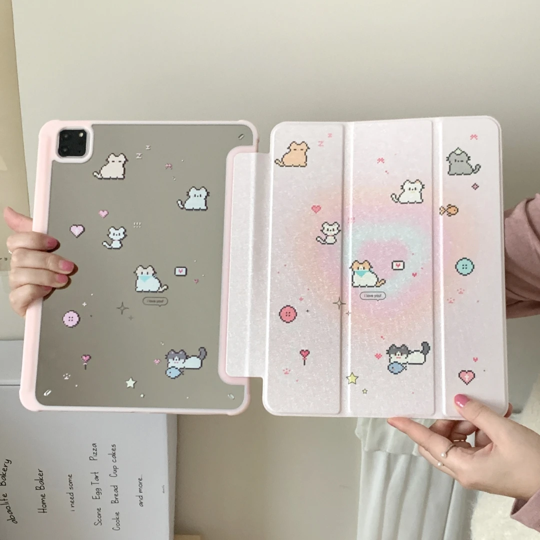 Cute Stand Case with Pencil for iPad