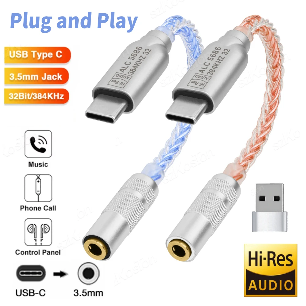 รูปสินค้า สายแปลงเสียง Type-C เป็น 3.5 มม. คุณภาพ HiFi
