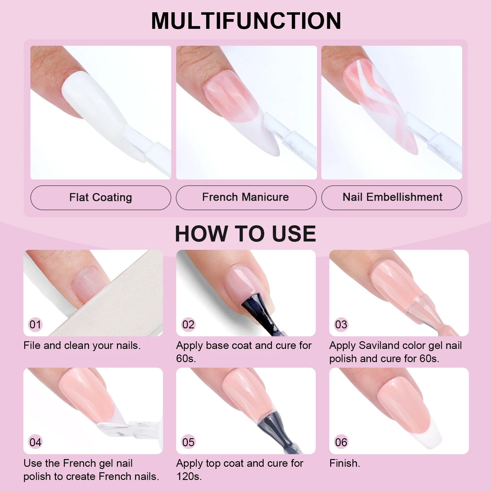 10ml Gel Nail Polish French Extension UV LED Gel French Tip Nail Art Supplies For Manicure Art Starter