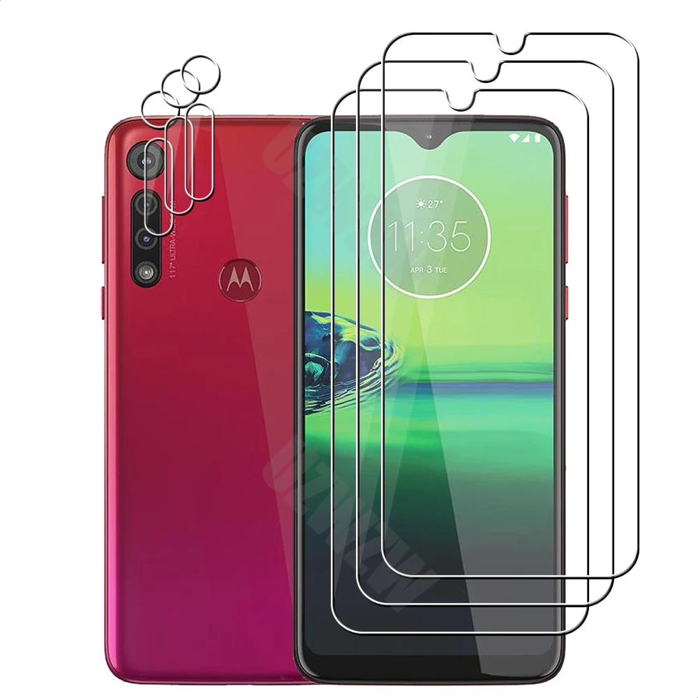

For Motorola Moto G8 Play Camera Lens Film and Phone Protective Tempered Glass Screen Protector