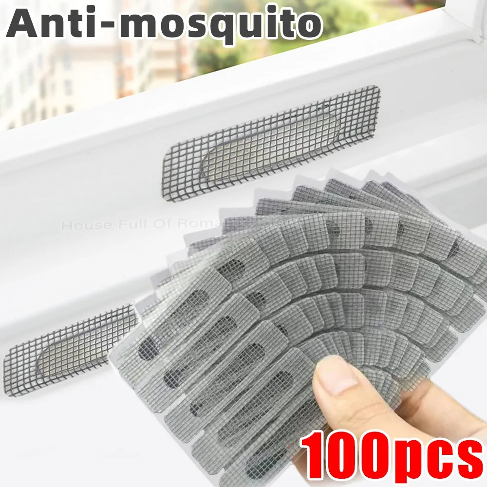 Window Screen Patch Exhaust Grille Window Door Drainage Hole Anti Mosquito Insect Paste Mesh Net Screen Invisible Repair Sticker