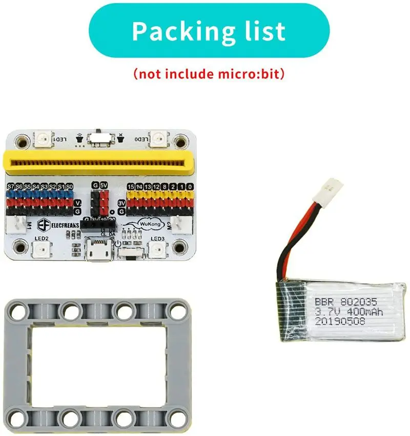 Micro:bit Wukong Expansion Board Adapter for Building Blocks Compatible with Legoeds Programing Project simulation building blocks