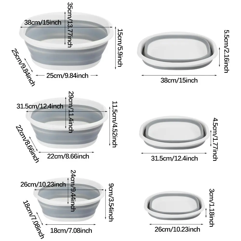 Foldable Washing Up Bowl For Kitchen Camping
