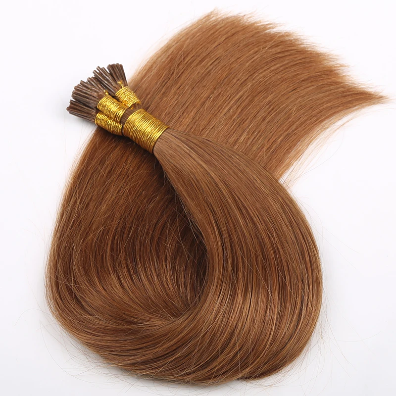 Remy I Tip Human Hair Extensions Mongolian Pre Bonded Hair 14-30inch Straight Keratin Tip Fusion Human Hiar EXtensions